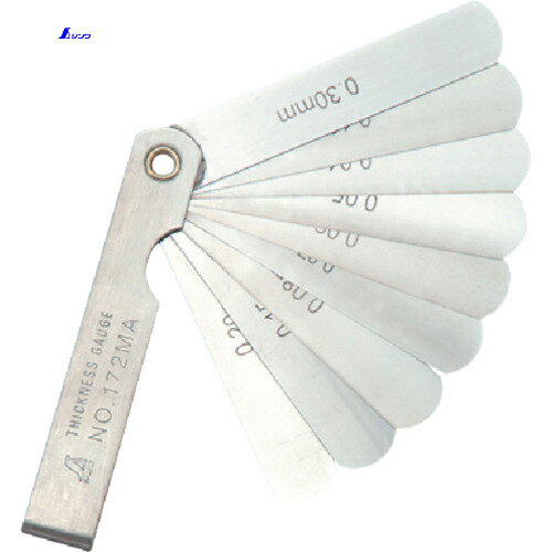 シンワ測定 スキマゲージ 隙間測定 シックネスゲージ A 75mm 9枚組 (1個) 品番：73776