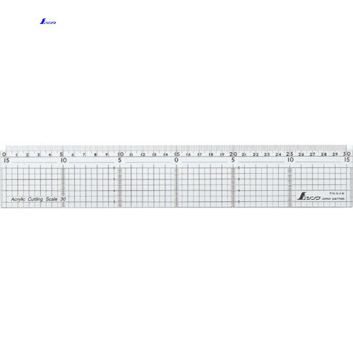 シンワ アクリルカッティングスケール30cm (1本) 品番：77085