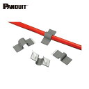 パンドウイット PANDUIT 固定具コードクリップ ゴム系粘着テープ付き グレー(100個入) (1袋) 品番:A2C25-A-C8