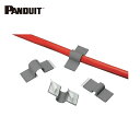 パンドウイット PANDUIT 固定具コードクリップ ゴム系粘着テープ付き グレー(100個入) (1袋) 品番:A2C12-A-C8