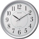 RHYTHM リズム 電波 壁掛け時計 連続秒針 シルバー φ340x48 (1個) 品番:8MY494SR19