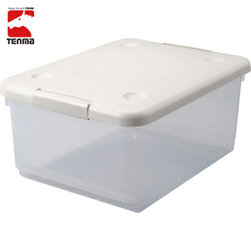 天馬 TENMA 収納ケース フタ付き とっても便利箱 40M カプチーノ 400×550×250 (1個) 品番：811000883