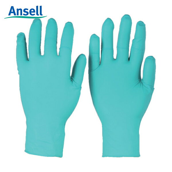 アンセル Ansell 作業手袋 耐薬品ニトリルゴム使い捨て手袋 タッチエヌタフ 92-600 粉無 XLサイズ100枚入 (1箱) 品番：92-600-10