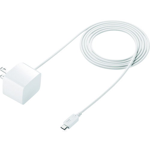 サンワサプライ microUSBケーブル一体型AC充電器(2.1A・ホワイト) (1個) 品番:ACA-IP45W