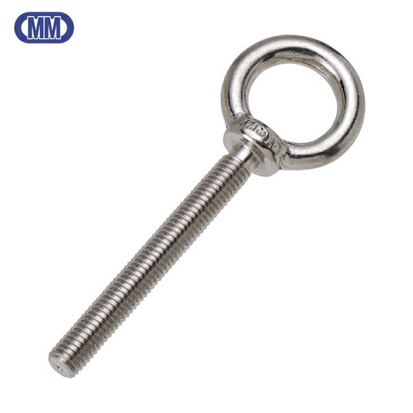 水本 ステンレス つば付ロングアイボルト(鍛造製)(ミリネジ) 捻子径M-12ネジ 長さ40mm (1個入) (1個) 品番：B-2613
