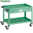 トラスコ TRUSCO ツールワゴン バーディワゴン 750X500 引出付 ヤンググリーン (1台) 品番:BDW-672V-YG
