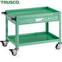 トラスコ TRUSCO ツールワゴン バーディワゴン 750X500 引出付 ウレタン車輪 ヤンググリーン (1台) 品番:BDW-672VU-YG