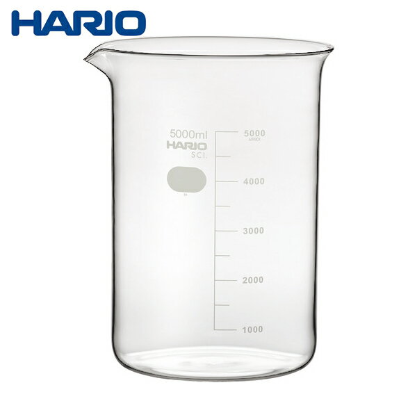 HARIO ビーカー 目安目盛付 5000ml (1個) 品番：B-5L-SCI