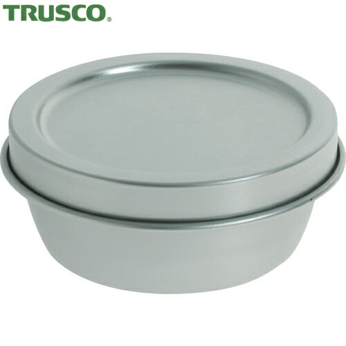 TRUSCO(トラスコ) アルミ丸型容器 蓋付 120ΦX50 (1個) 品番：ARB-120