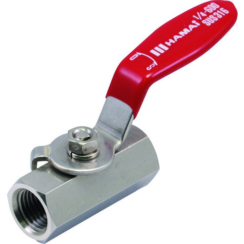 ハマイ ステンレス製ボールバルブ（レバー） (1個) 品番：BSS-01-10RC