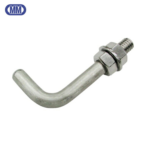 水本 吊金具(ビス止めタイプ) ステンレス Lボルトフック 線径10mm (1個) 品番：B-3014