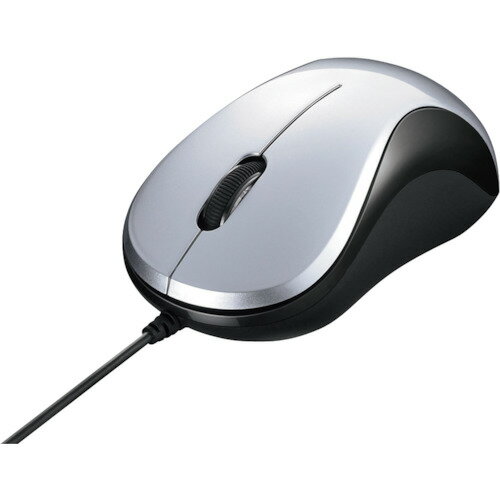 バッファロー BUFFALO 有線 BlueLED光学式マウス 静音/3ボタン シルバー (1個) 品番：BSMBU100SV