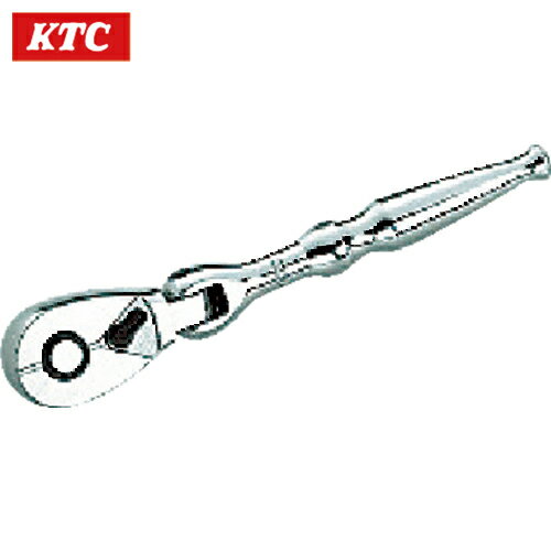 KTC(京都機械工具) 6.3sq.フレックスラチェットハンドル 歯数36枚 差込角6.35mm 全長125mm (1個) 品番：BR2F