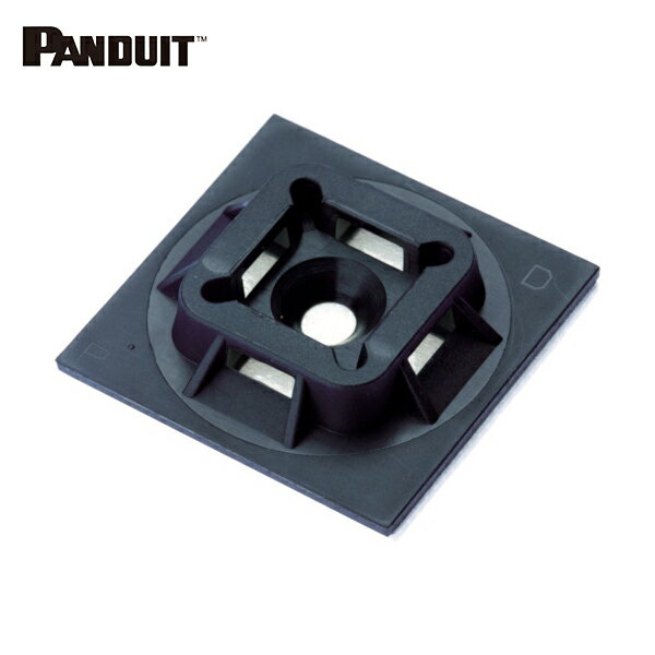 パンドウイット PANDUIT マウントベース アクリル系粘着テープ付き 耐候性黒（100個入） (1袋) 品番：A..