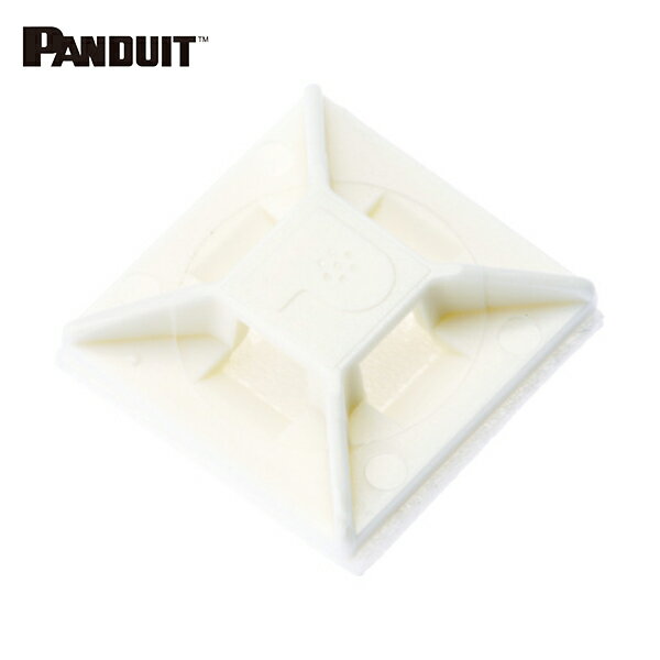 パンドウイット PANDUIT マウントベース アクリル系粘着テープ付き 白 （1000個入） (1袋) 品番：ABM1M..