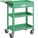 トラスコ TRUSCO ツールワゴン バーディワゴン 600×400 引出付 ウレタン車輪 ヤンググリーン (1台) 品番:BDW-963VU-YG