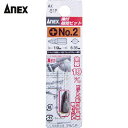アネックス Anex 溝付超短ビット +2×19 (1個) 品番:AK-51P-2-19(4)