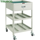 トラスコ TRUSCO アングル式ツールワゴン BUWF型ワゴン 500X530XH900 3段 1段引出付 (1台) 品番:BUWF-1