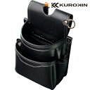 フジ矢 FUJIYA 腰袋薄型2段(黒金 KUROKIN クロキン)LIGHT PU LEATHER SERIES (1個) 品番:AB-32BG(4)