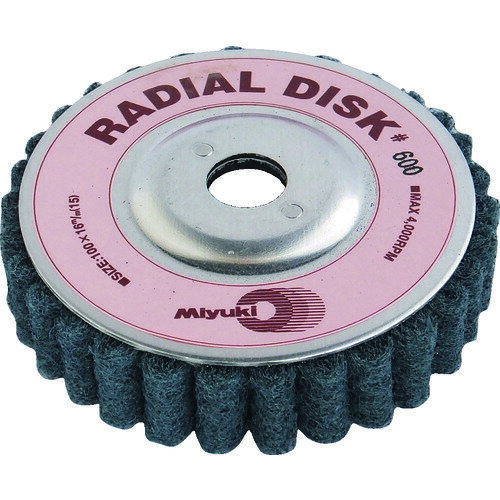 ミユキ ラジアルディスク 100X16 600＃ (5個) 品番：BR1007