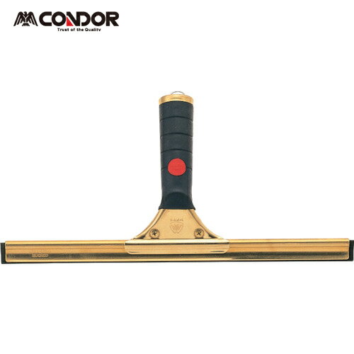 山崎産業 コンドル ドライワイパー プロテック 窓用水切り グラススクイジー 300 真鍮 グリップ付 (1個..