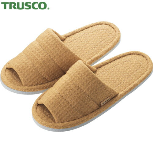 トラスコ TRUSCO オープンワッフルスリッパ ブラウン (1足) 品番：C-4822