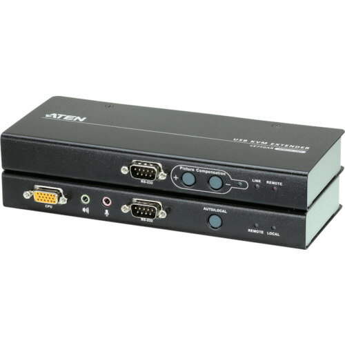 ATEN KVMエクステンダー USB/VGA/オーディオ/カテゴリ5e （1，280×1，024＠200m) (1台) 品番：CE750A