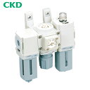 【6/22 20:00~6/27 01:59迄 ポイント2倍 お買い物マラソン】 CKD FRLユニット F.R.Lコンビネーション 白色シリーズ 接続口径Rc1/4 (1S) 品番:C1000-8-W-F1