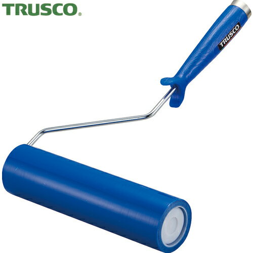 TRUSCO(トラスコ) クリーンルーム用粘着ローラー8インチ用ハンドル 粘着ローラー青1巻付 2重袋入 (1本) 品番：CNR8H-B