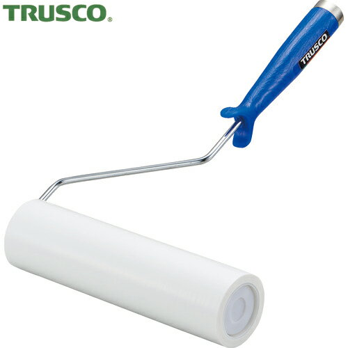 TRUSCO(トラスコ) クリーンルーム用粘着ローラー8インチ用ハンドル 粘着ローラー白1巻付 2重袋入 (1本) 品番：CNR8H-W