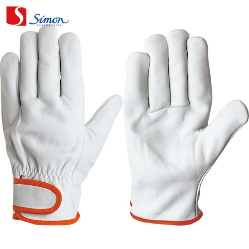 シモン 牛本革手袋（袖口マジックタイプ） CGー725 M (1双) 品番：CG-725 M