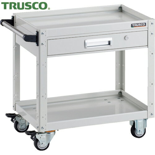 トラスコ TRUSCO ツールワゴン イーグルワゴン 600×400×H600 引出付 ウレタン車輪 ホワイト (1台) 品番..