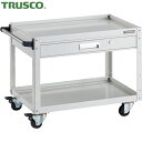 トラスコ TRUSCO ツールワゴン イーグルワゴン 750X500 引出付 4輪自在 ホワイト (1台) 品番:EGW-672VJ-W