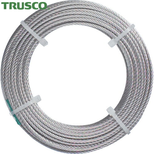 TRUSCO(トラスコ) ステンレスワイヤロープ ナイロン被覆 Φ1.5(2.0)X5m (1巻) 品番：CWC-15S5