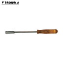 BROWN 平井工具 ナットドライバー 対辺6.35mm 軸長125mm 全長210mm (1本) 品番:D-86-635(4)