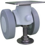 東京パーツセンター キャスパッド プレート式双輪キャスターエラストマー車 荷重117.6 白 (1個) 品番：CAPS75UW