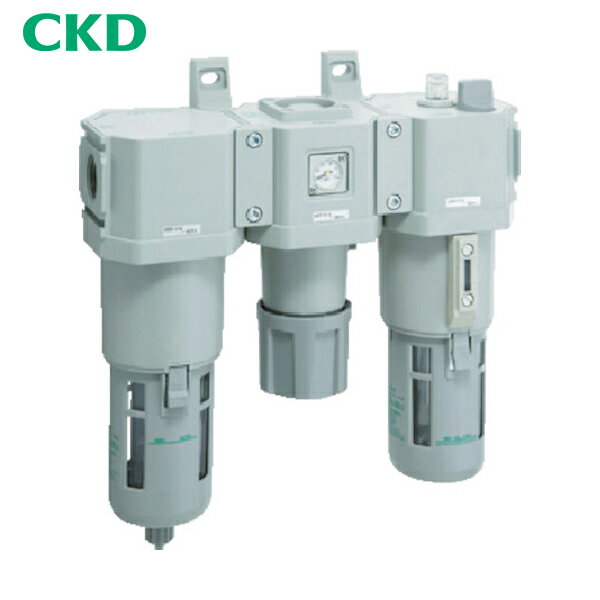 CKD FRLユニット FRLコンビネーション 接続口径Rc3/8 処理空気流量1.3 (1S) 品番：C4000-10-W-F