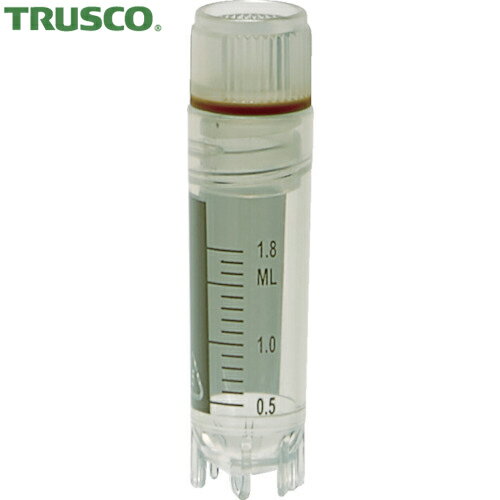 TRUSCO(トラスコ) クライオチューブ(凍結保存用チューブ) 2ml 内ねじ 自立型 50個入 (1袋) 品番：CT2F-50IS