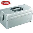 【6/22 20:00〜6/27 01:59迄 ポイント2倍 お買い物マラソン】 TONE トネ スチール製工具箱 ツールケース(メタル) V形2段式 シルバー...
