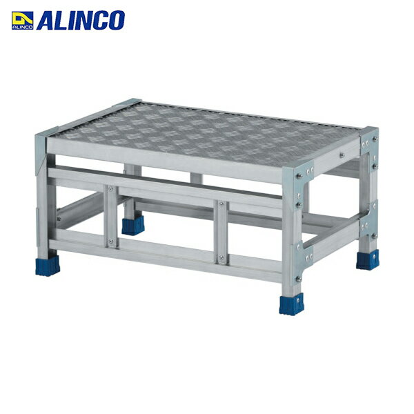 アルインコ 作業台(天板縞板タイプ)1段 天板寸法600×400mm 高0.3m (1台) 品番：CSBC136S