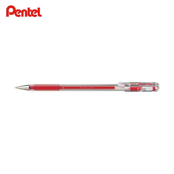ペンテル 水性ゲルインキボールペン ハイブリッド グリップ 赤 EK105 1本 品番：EK105-GB
