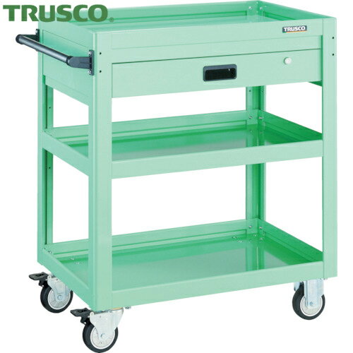 トラスコ TRUSCO ツールワゴン ドルフィン 750×500 1段引出 ウレタンキャスター ホワイト (1台) 品番：..