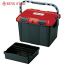 リングスター 樹脂製工具箱 ドカットD-4700レッド/ブラック (1個) 品番:D-4700-R/BK