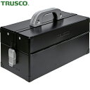 トラスコ 工具箱 TRUSCO 両開きツールボックス 二段式 つや消しブラック W370×D185×H215 (1個) 品番:CTD-370-MBK(4)