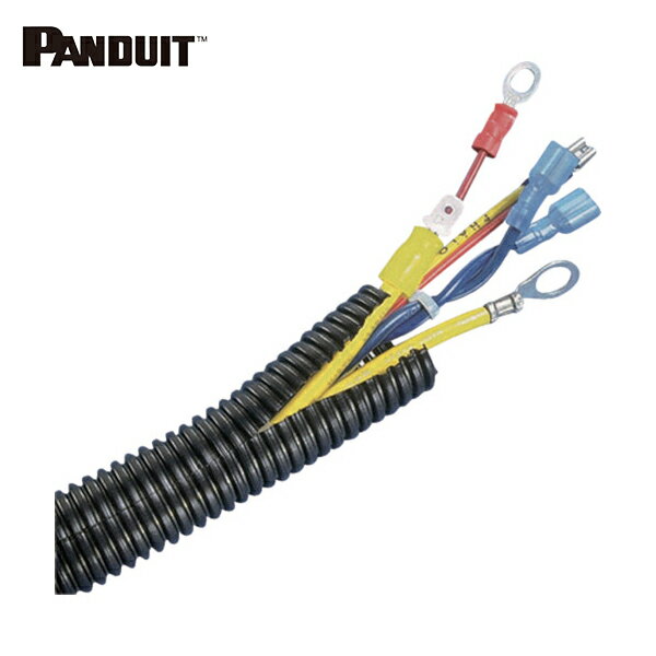 パンドウイット PANDUIT コルゲートチューブ ポリエチレン スリット付き 黒 内径47mm 3.04m (1巻) 品番：CLT188F-X20