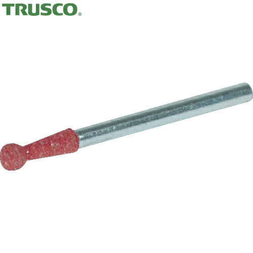 TRUSCO(トラスコ) ゴム軸付砥石 球型 Φ10X軸3 80# 10本入 (1Pk) 品番：CH810RC