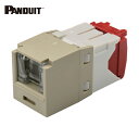パンドウイット PANDUIT カテゴリ5E シャッター付モジュラージャック アイボリー (1個) 品番:CJH5E88TGEI