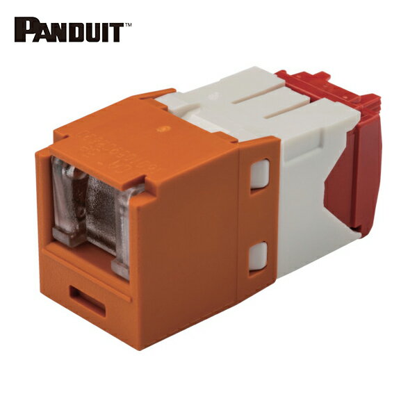 パンドウイット PANDUIT カテゴリ5E シャッター付モジュラージャック オレンジ (1個) 品番：CJH5E88TGOR