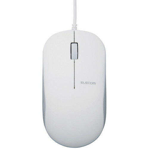 エレコム 有線3ボタンBlueLEDマウス ホワイト (1個) 品番：M-K7UBWH/RS