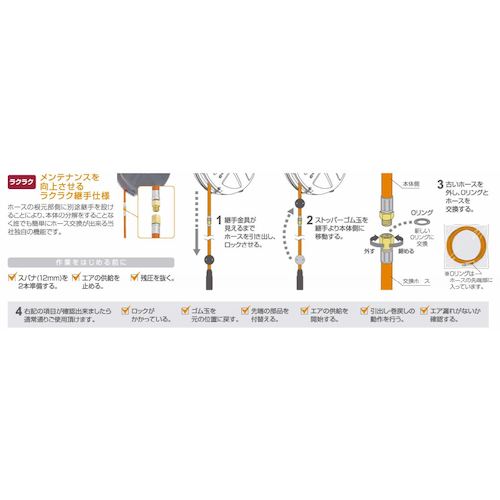 TRIENS(トライアンス) 交換用耐火花性ソフトホース 内径6.5mm×9.5m(継手専用) (1本) 品番：SB-295ZS 2